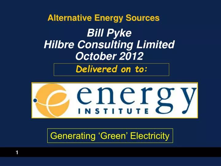 alternative energy sources