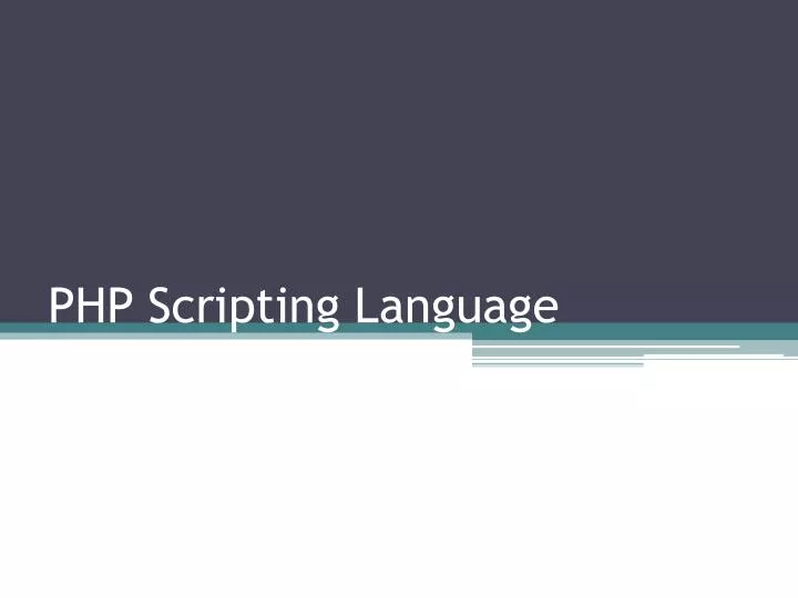 php scripting language