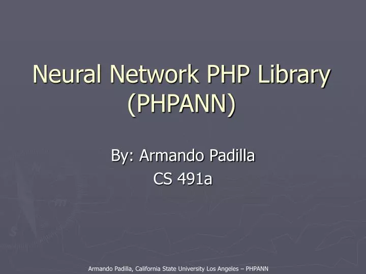 neural network php library phpann