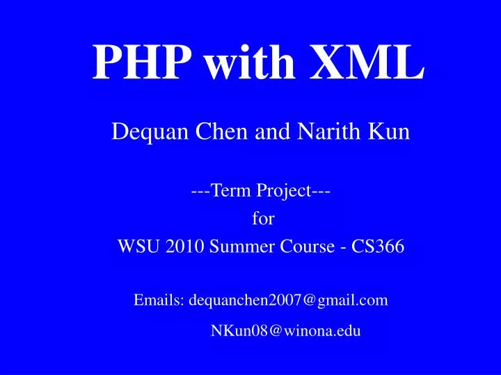 php with xml