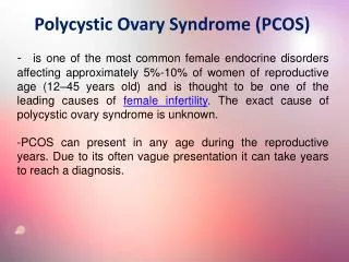 Polycystic Ovary Syndrome (PCOS)