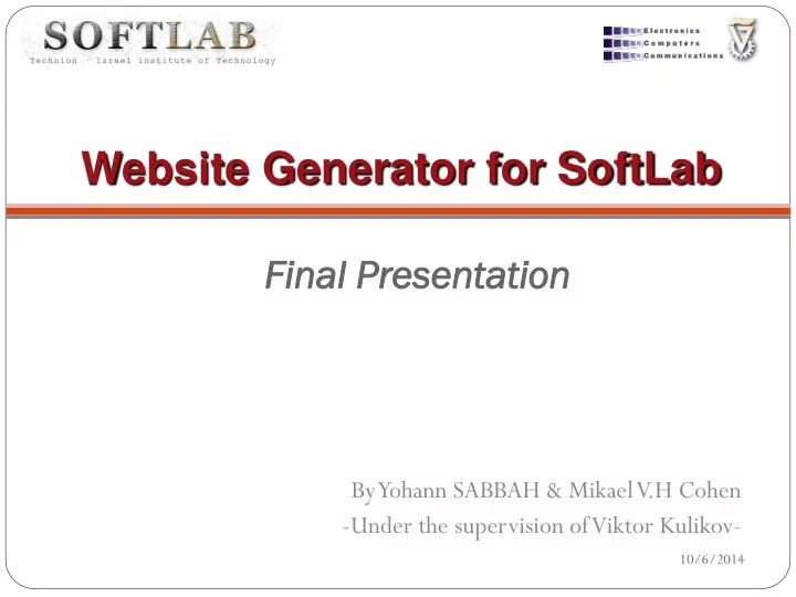 website generator for softlab
