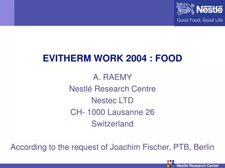 evitherm work 2004 food