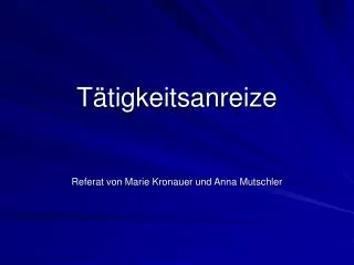 t tigkeitsanreize