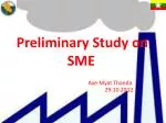 Preliminary Study on SME - slide 1