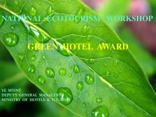 GREEN HOTEL AWARD