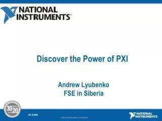 Discover the Power of PXI