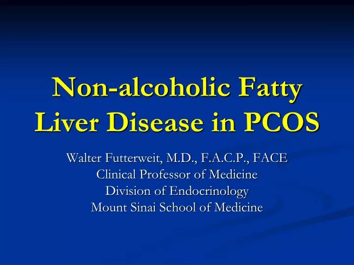 non alcoholic fatty liver disease in pcos