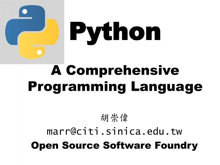 python a comprehensive programming language
