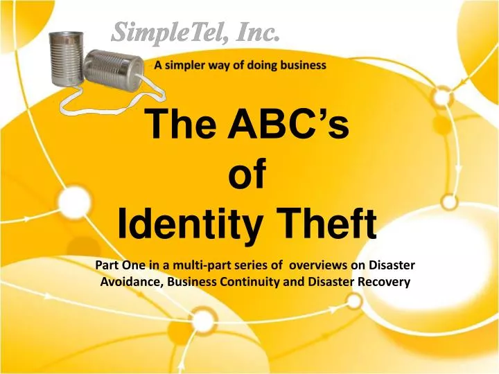 the abc s of identity theft