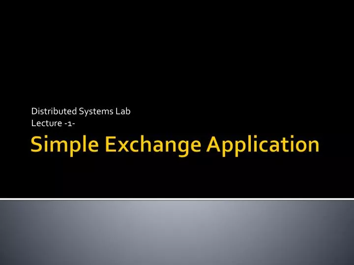 distributed systems lab lecture 1