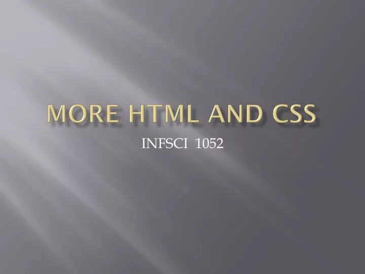more html and css