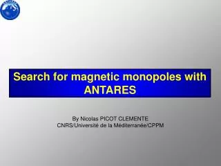 Search for magnetic monopoles with ANTARES