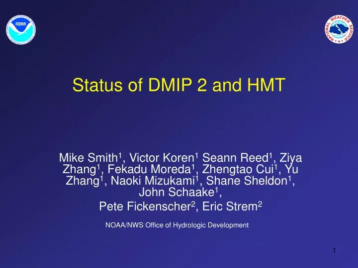 status of dmip 2 and hmt