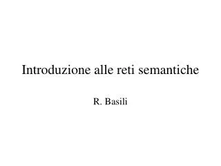 introduzione alle reti semantiche