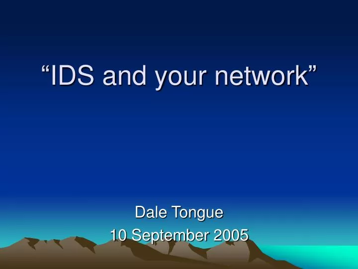 ids and your network