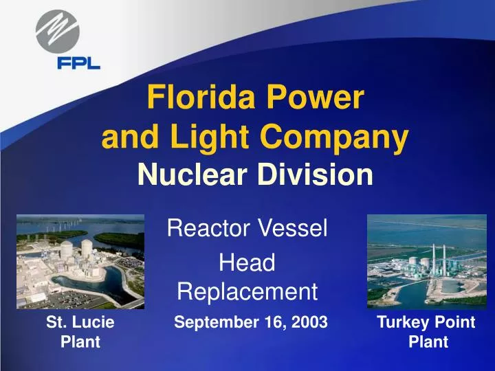 florida power and light company nuclear division