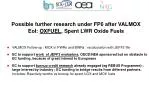 Advancing Nuclear Fuel Research for Europe: VALMOX and OXFUEL Study Opportunities - slide 1