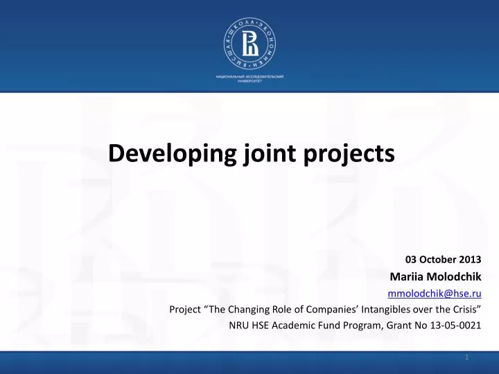 developing joint projects