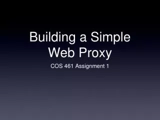 Building a Simple Web Proxy