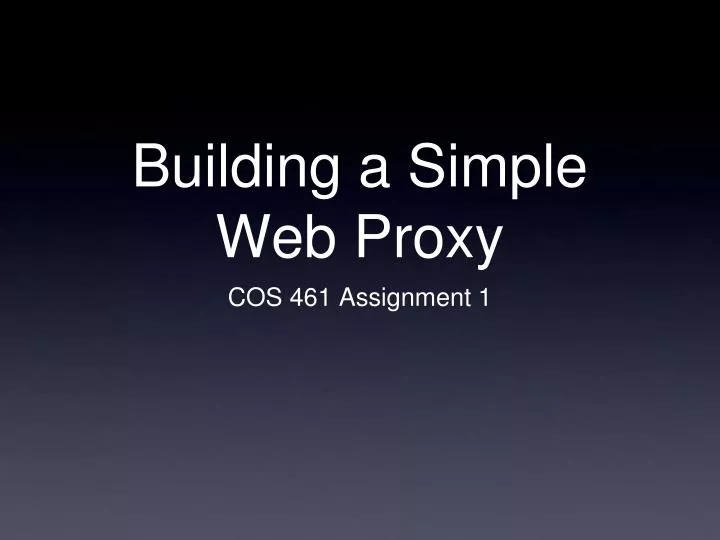 building a simple web proxy