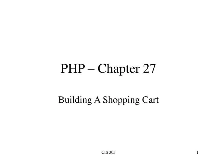 php chapter 27