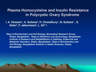 Plasma Homocysteine and Insulin Resistance in Polycystic Ovary Syndrome