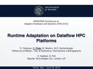 Runtime Adaptation on Dataflow HPC Platforms