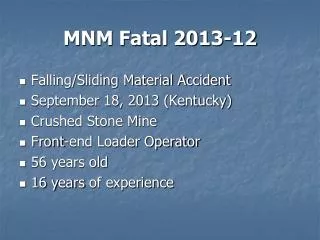 MNM Fatal 2013-12