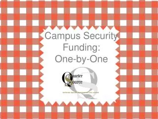Campus Security Funding: One-by-One