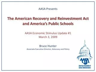 Economic Recovery &amp; Reinvestment Act