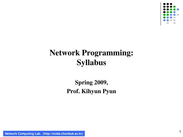 network programming syllabus