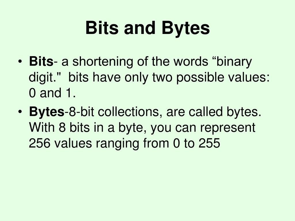 PPT - Bits and Bytes PowerPoint Presentation, free download - ID:5201829