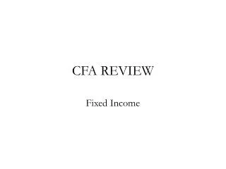 CFA REVIEW