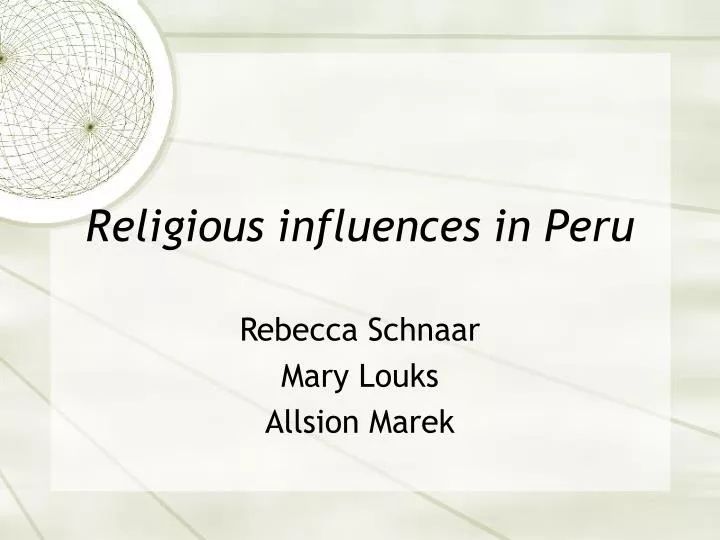 religious influences in peru