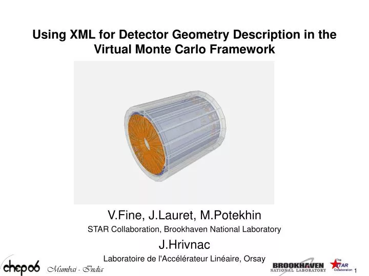 using xml for detector geometry description in the virtual monte carlo framework