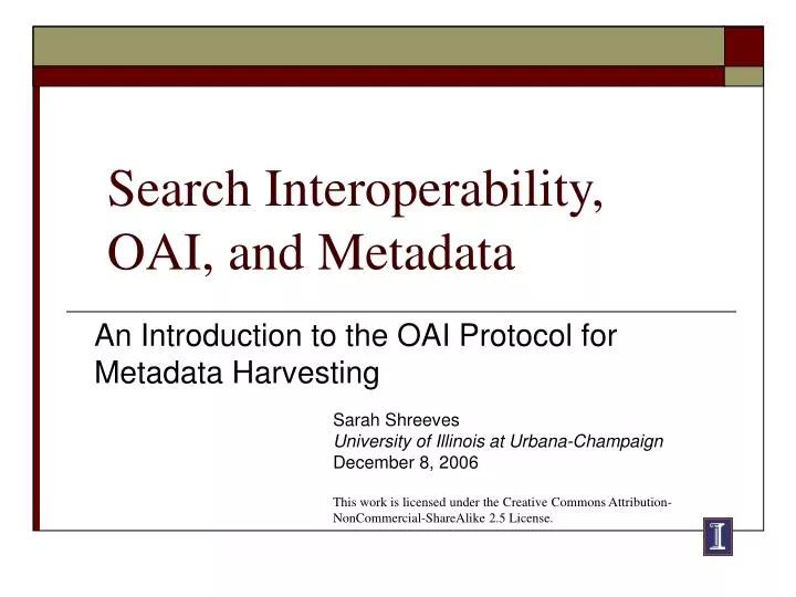search interoperability oai and metadata