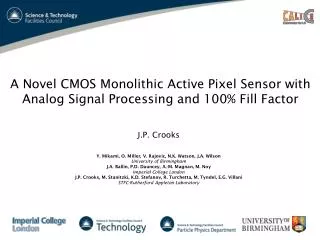 A Novel CMOS Monolithic Active Pixel Sensor with Analog Signal Processing and 100% Fill Factor