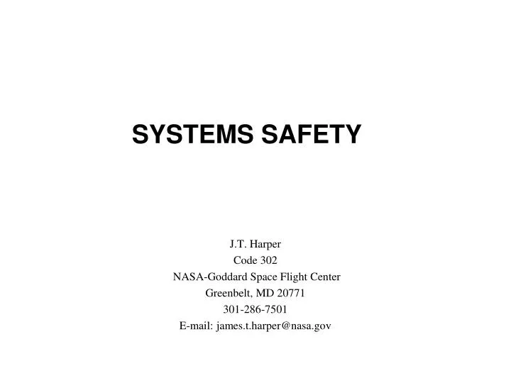 systems safety