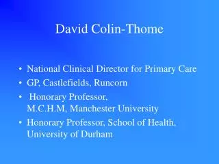 David Colin-Thome
