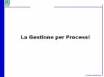 La Gestione per Processi - slide 1