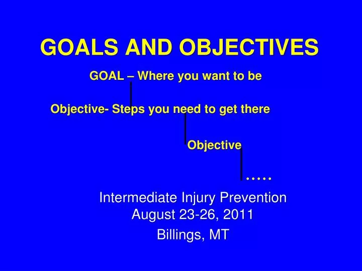 goals and objectives