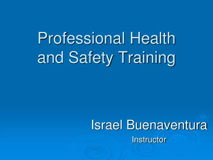 professional health and safety training