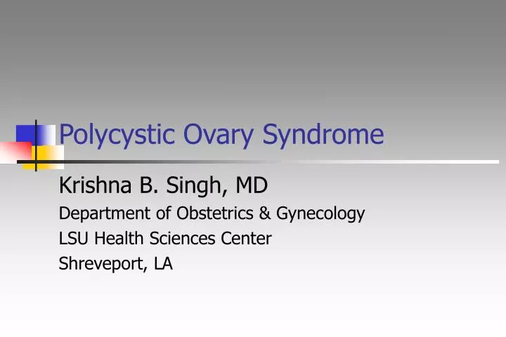 polycystic ovary syndrome