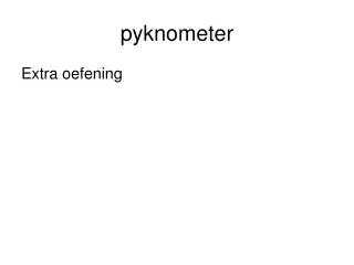 pyknometer