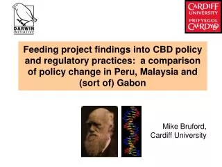 Mike Bruford, Cardiff University