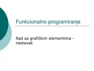 Funkcionalno programiranje