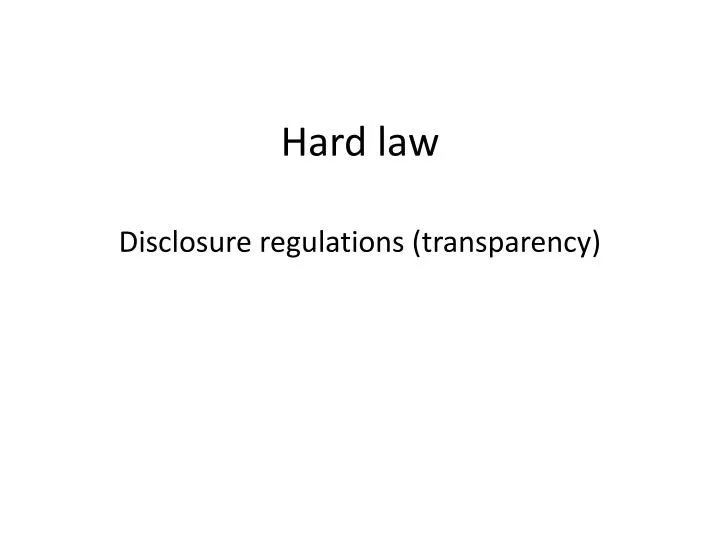 hard law