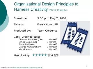 Organizational Design Principles to Harness Creativity (PG-13, 10 minutes)