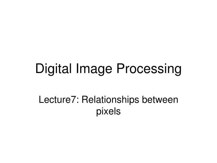 digital image processing